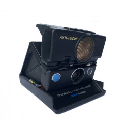 Фотоапарат Polaroid SX-70 Autofocus Black-Black blue button