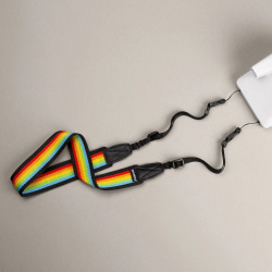Ремък за фотоапарат Polaroid Camera Strap Flat - Black rainbow