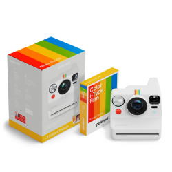 Комплект фотоапарат Polaroid Now+ Gen 3 White + филм за 8 снимки