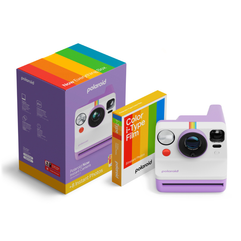 Комплект фотоапарат Polaroid Now Gen 3 Purple + филм за 8 снимки